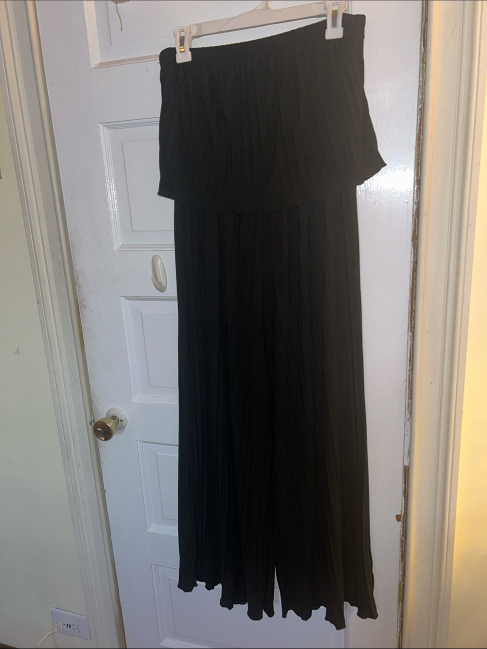Strapless Black Wide-Leg Jumpsuit